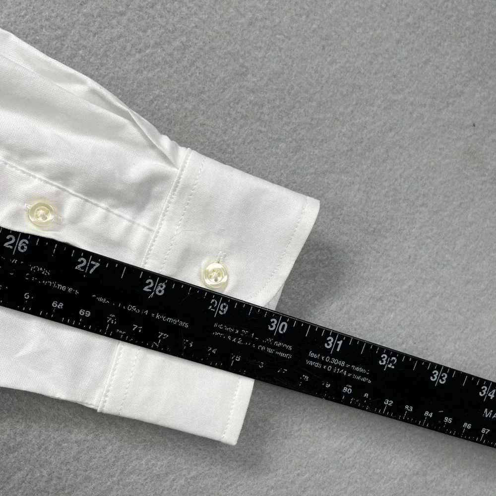Chaps Button Down Shirt Boys L 14/16 White Stretch Long Sleeve Casual Preppy New